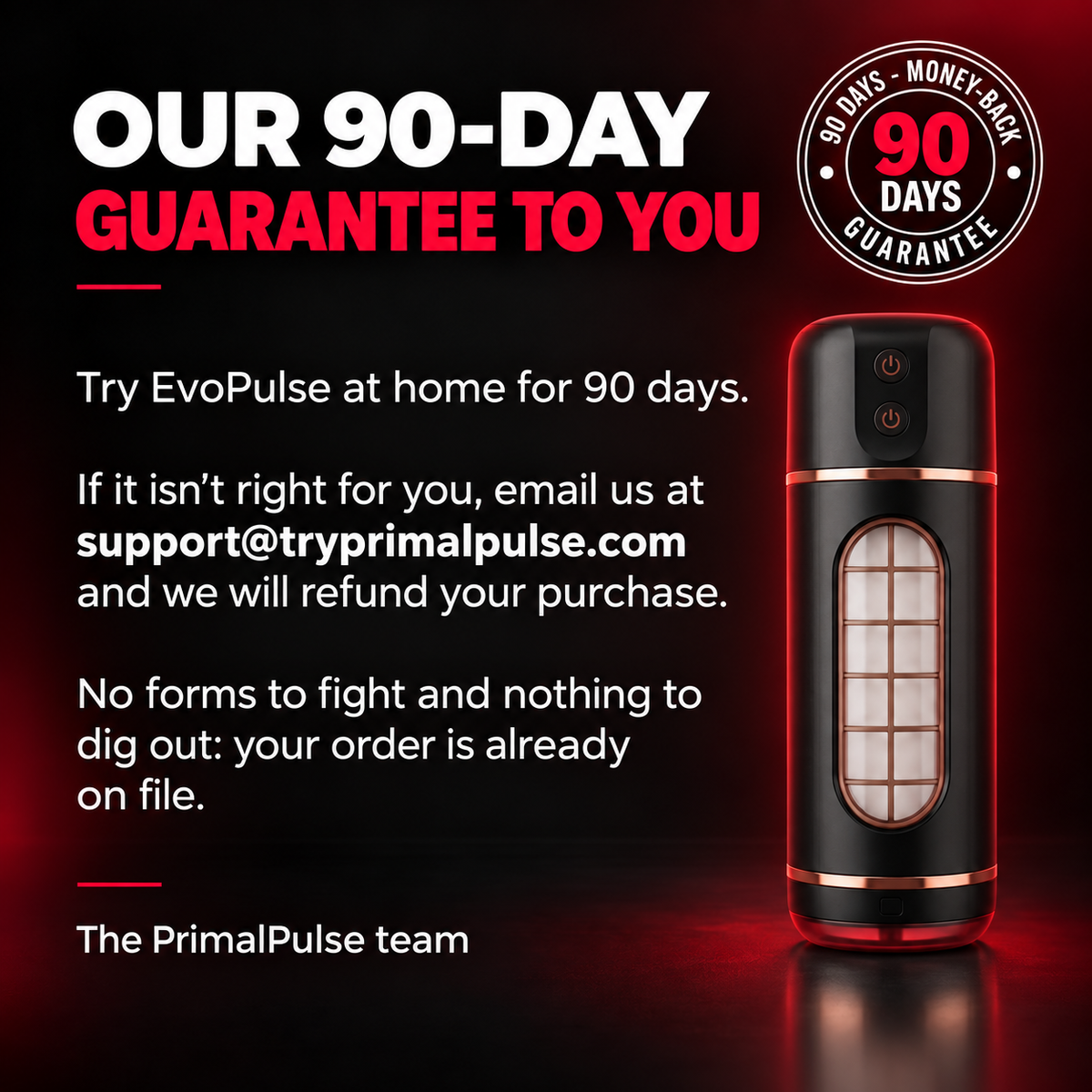 Our 90-day guarantee to you